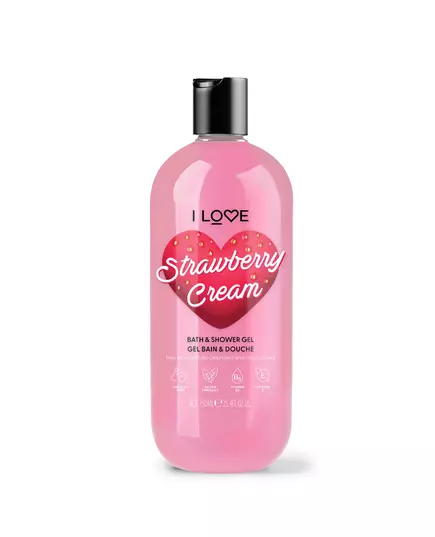 Зволожувальний гель для душу I Love Strawberries & Cream Для всіх типів шкіри, 750 мл