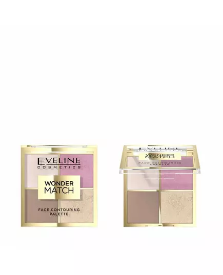 Палетка для контурингу Eveline Cosmetics Wonder Match 4 відтінки, 01, 10,8 г