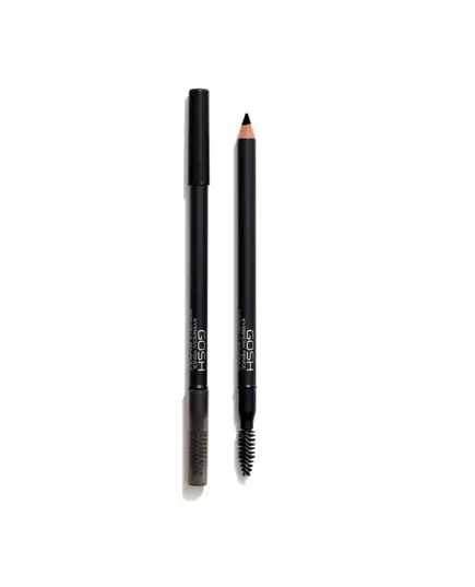 Кремовый карандаш для бровей с кисточкой 2-в-1 GOSH 02 Black, 1,2 г, изображение 2