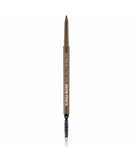 Кремовий олівець для брів зі щіточкою 2-в-1 GOSH Ultra Thin 002 Grey Brown, 0,1 г, зображення 2