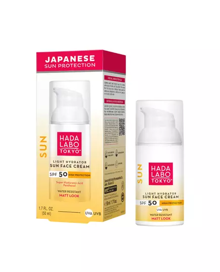 Увлажняющий солнцезащитный крем для лица Hada Labo Tokyo Sun Hyaluronic Acid SPF 50, 50 мл, изображение 2