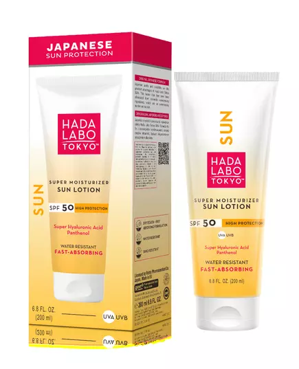 Солнцезащитный лосьон для тела Hada Labo Tokyo Sun Hyaluronic Acid 50, 200 мл, изображение 2