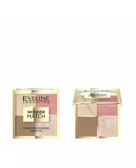 Палетка для контурингу Eveline Cosmetics Wonder Match 4 відтінки, 02, 10,8 г