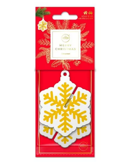 Освежитель воздуха для помещений Aroma Car Xmas 3D Snowflake Cinnamon, изображение 6