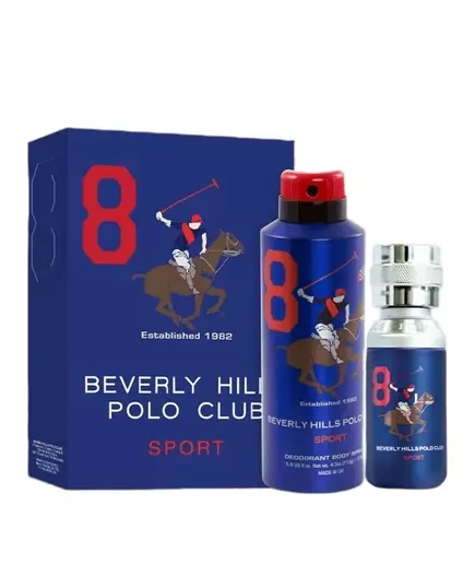 Набор мужской туалетной воды и мужского дезодоранта-антиперспиранта Beverly Hills Polo Club 1982 - Sport 8, 100 мл