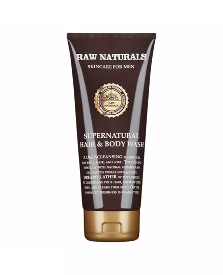 Шампунь, кондиціонер і гель для душу 3-в-1 Raw Naturals Supernatural 100% vegan, 200 мл