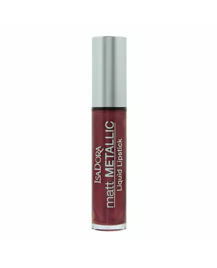 Матовая металлическая жидкая губная помада IsaDora Matt Metallic 83 Burgundy Bite, 7 мл