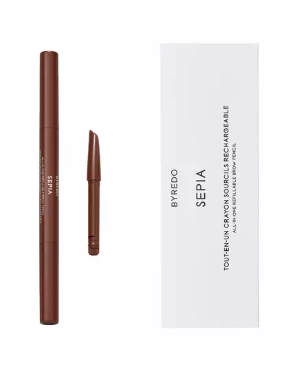 Кремовий олівець для брів зі щіточкою 2-в-1 Byredo All-In-One Precision 02 Sepia, 0,5 г, зображення 2
