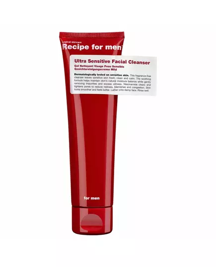 Гель для очищения лица Recipe For Men Ultra Sensitive Facial Cleanser Без отдушки, 100 мл