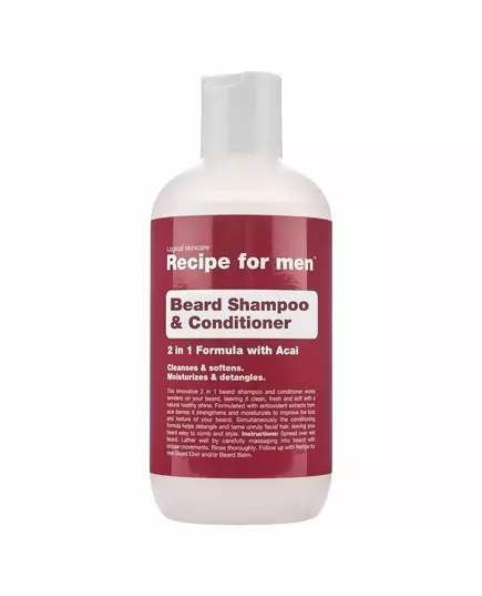 Шампунь для очищення та кондиціонування бороди Recipe For Men Moisture, 250 мл