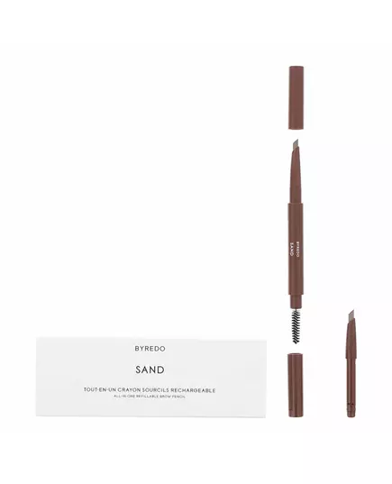 Водостійкий кремовий олівець для брів зі щіточкою 2-в-1 Byredo All-In-One 01 Sand, 0,5 г, зображення 2