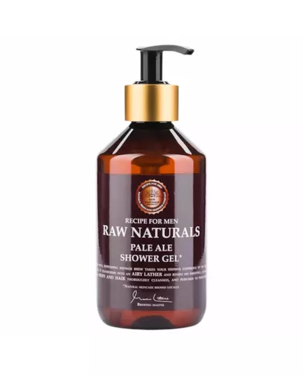 Очищувальний гель для душу та волосся Raw Naturals Pale Ale 100% vegan, освіжаючий і чоловічий, для всіх типів шкіри, 300 мл