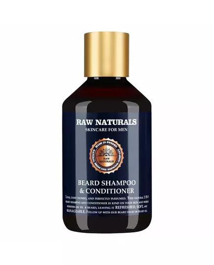 Шампунь и кондиционер для бороды Raw Naturals 100% vegan, Softness, 250 мл