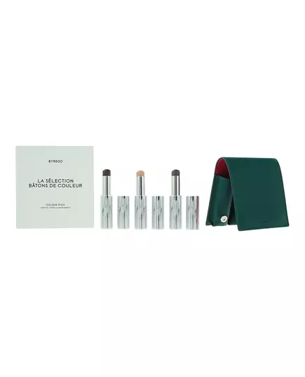 Набор многофункциональных теней-стиков для век Byredo 509 Solar Flare, Kumato Face, Flower Play, кожаный чехол, 3,5 г