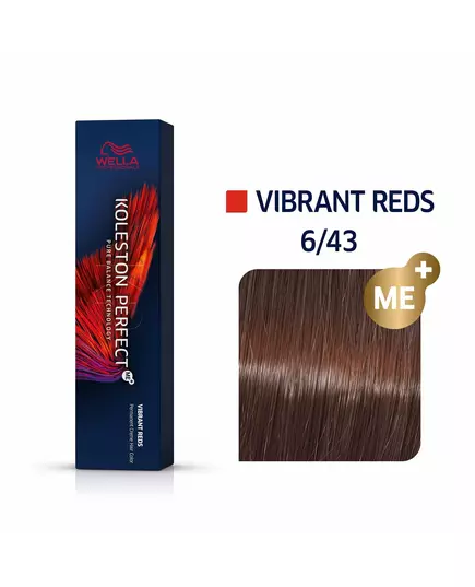 Стойкая краска для волос Wella Professionals Koleston Me+ Nº 6/43, 60 мл, изображение 3