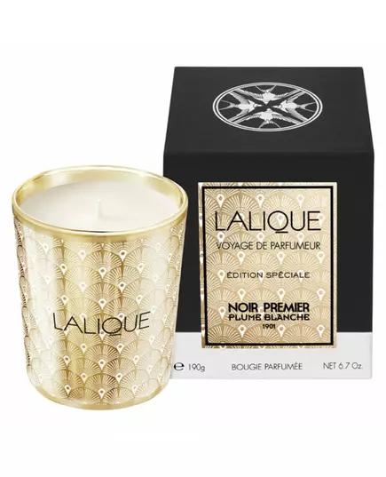 Ароматическая свеча Lalique Noir Premier - Plume Blanche 1901, 190 г, изображение 2