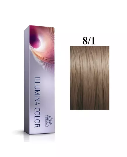 Стойкая краска для волос Wella Professionals Illumina Color 8/1, 60 мл