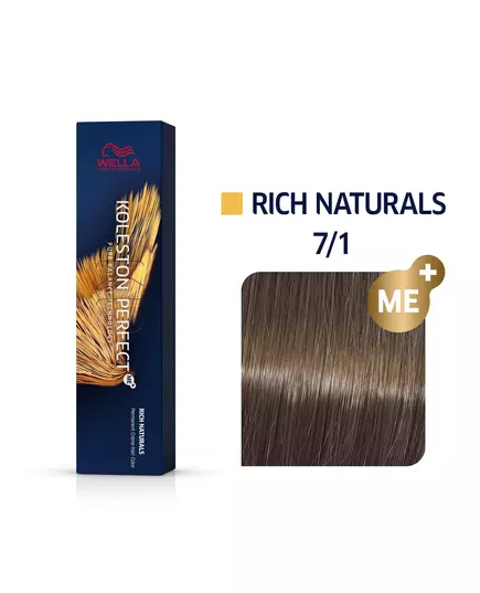 Стойкая краска для волос Wella Professionals Koleston Me+ Nº 7/1, 60 мл