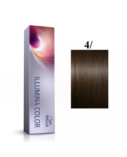 Стойкая краска для волос Wella Professionals Illumina Color 4/ Medium Chestnut, 60 мл, изображение 3