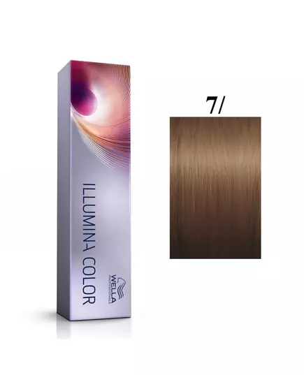 Стойкая краска для волос Wella Professionals Illumina Color 7/ Medium Blonde, 60 мл