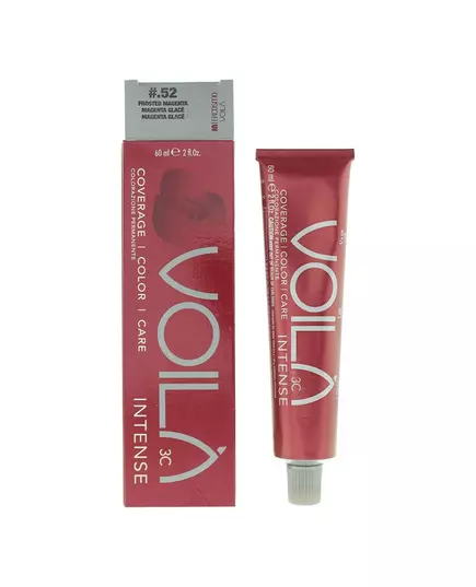 Стойкая краска для волос Intercosmo Voila 3C Intense 52 Frosted Magenta, 60 мл, изображение 2