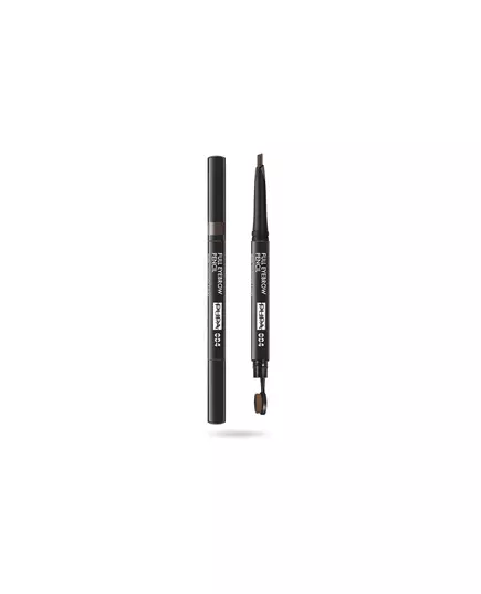 Кремовый карандаш для бровей с щёточкой 2-в-1 Pupa Full Paraben-Free Definer 004 Extra Dark, 0,2 г