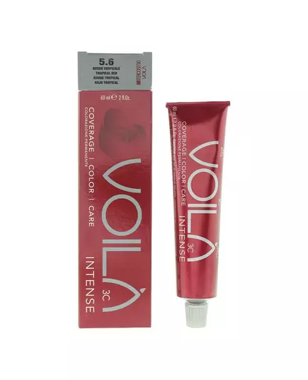 Стійка фарба для волосся Intercosmo Voila 3C Intense 5.6 Tropical Red, 60 мл