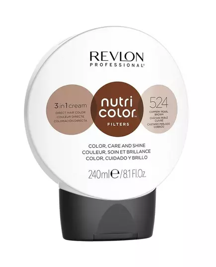 Стійка фарба для волосся Revlon Nutri Color 524 Copper Brown, 240 мл, зображення 2