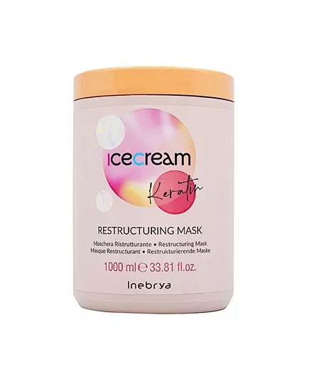 Відновлювальна крем-маска для волосся Inebrya Ice Cream Keratin, 1000 мл