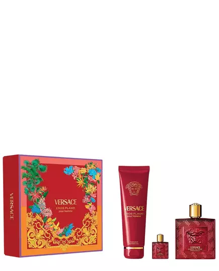 Набор парфюмерной воды и геля для душа Versace Eros Flame, 100 мл