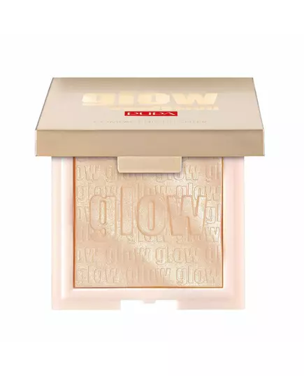 Компактные румяна-хайлайтер Pupa Glow Obsession 100 Light Gold, 6 г