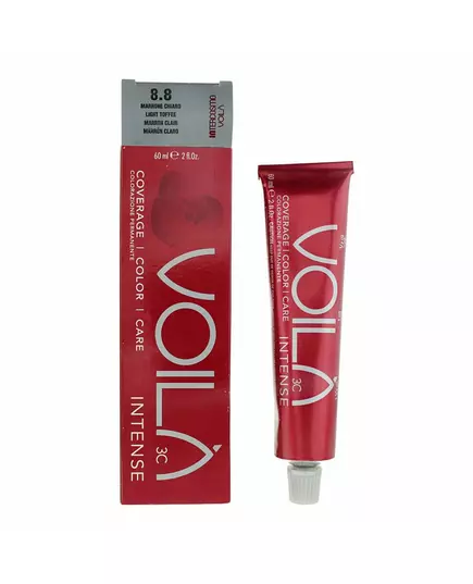 Стійка фарба для волосся Intercosmo Voila 3C Intense 8.8 Light Toffee, 60 мл, зображення 2