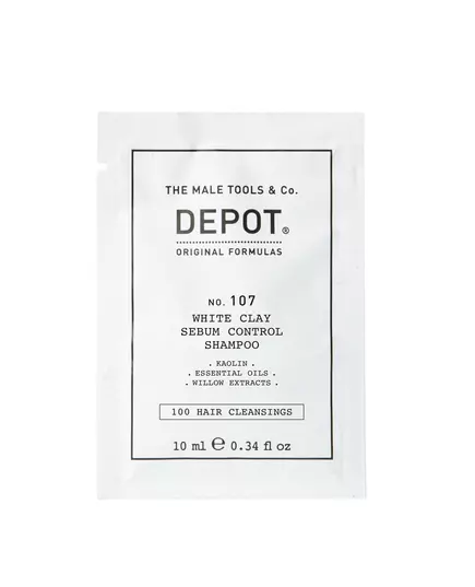 Шампунь для очищення волосся Depot 100 Hair Cleansing No. 107 Kaolin, 10 мл