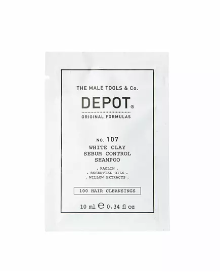 Шампунь для очищення волосся Depot 100 Hair Cleansing No. 107 Kaolin, 10 мл, зображення 2