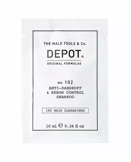 Шампунь для очищення волосся Depot 100 Hair Cleansing No. 102 Botanical Complex, Anti-Dandruff & Sebum Control, 10 мл