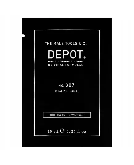 Гель для укладки волос Depot 300 Hair Stylings No. 307 Black, средняя фиксация, 10 мл