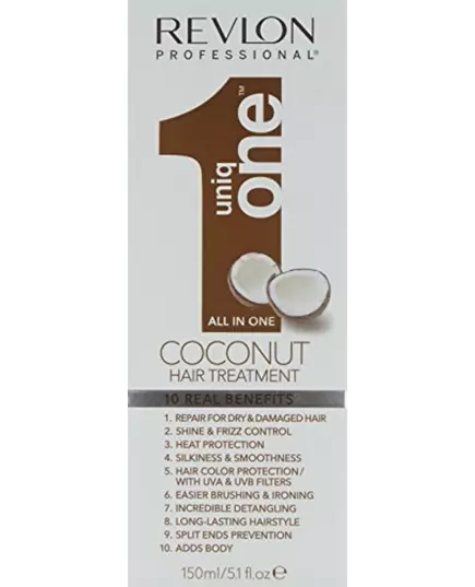 Незмивний крем-догляд для волосся Revlon Uniq One Coconut, 150 мл, зображення 2