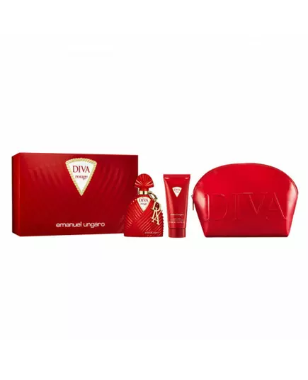 Набор парфюмерии Emanuel Ungaro Diva Rouge GWP Textile Pouch Red, 100 мл