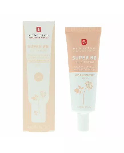 Кремова BB-основа для обличчя Erborian Super BB Ginseng Високе покриття, Clair, SPF20, 40 мл, зображення 2
