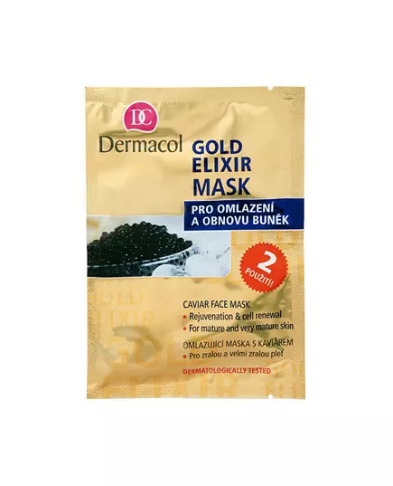 Набор кремовых масок для лица Dermacol Gold Elixir Caviar Extract Anti-Ageing, 2 × 8 г