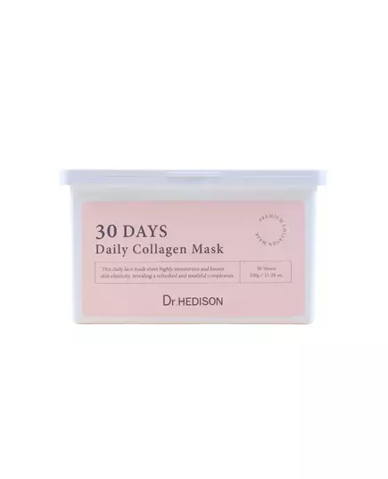 Набір тканинних масок для обличчя Dr. Hedison 30 Days Daily Collagen Vegan Intense Hydration, 30 штук