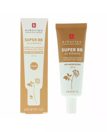 BB-крем Erborian Super BB Ginseng High Coverage 20 Caramel, SPF 20, 40 мл, зображення 2