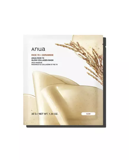 Набір тканинних масок для обличчя Anua Rice 70 Glow Collagen Glow, 4 штуки
