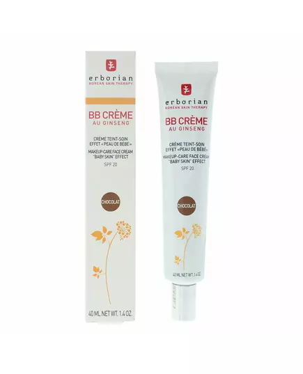 Матуючий BB-крем Erborian B.B Cream Ginseng Chocolate, SPF 20, 40 мл, зображення 2