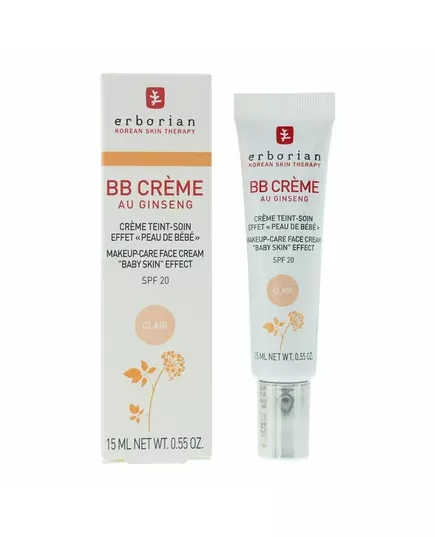 Зволожувальний BB-крем Erborian B.B Cream Ginseng 02 Clair, 15 мл, зображення 2