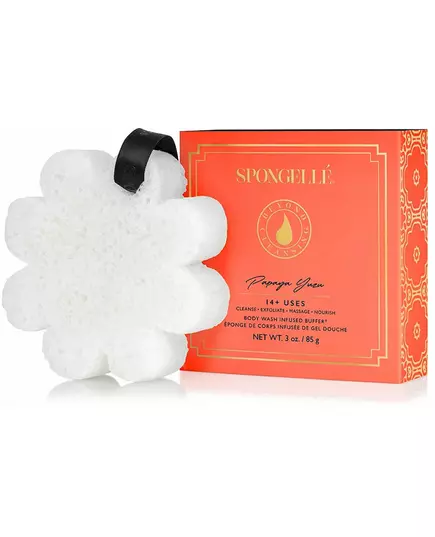 Пенная многоразовая губка для душа Spongelle boxed white flower papaya yuzu 1 шт